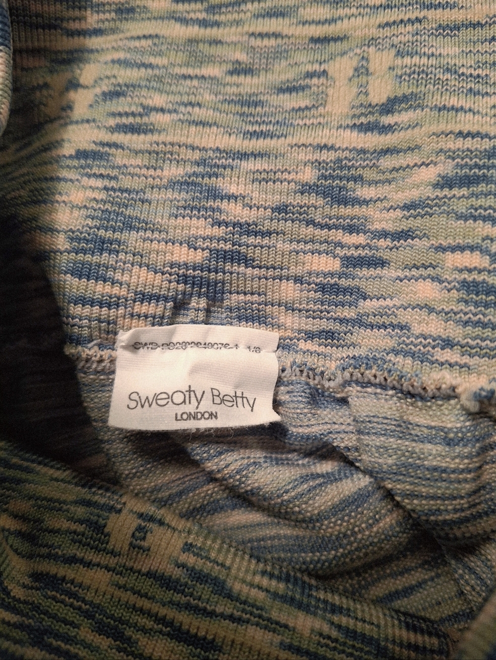 Sweaty Betty London Base Layer Space Dye High Rise Legging - Terrain Green - Picture 8 of 8